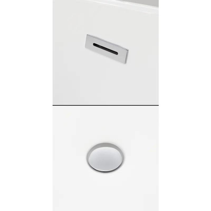 Rebecca 70'' x 32'' Freestanding Soaking Acrylic Bathtub