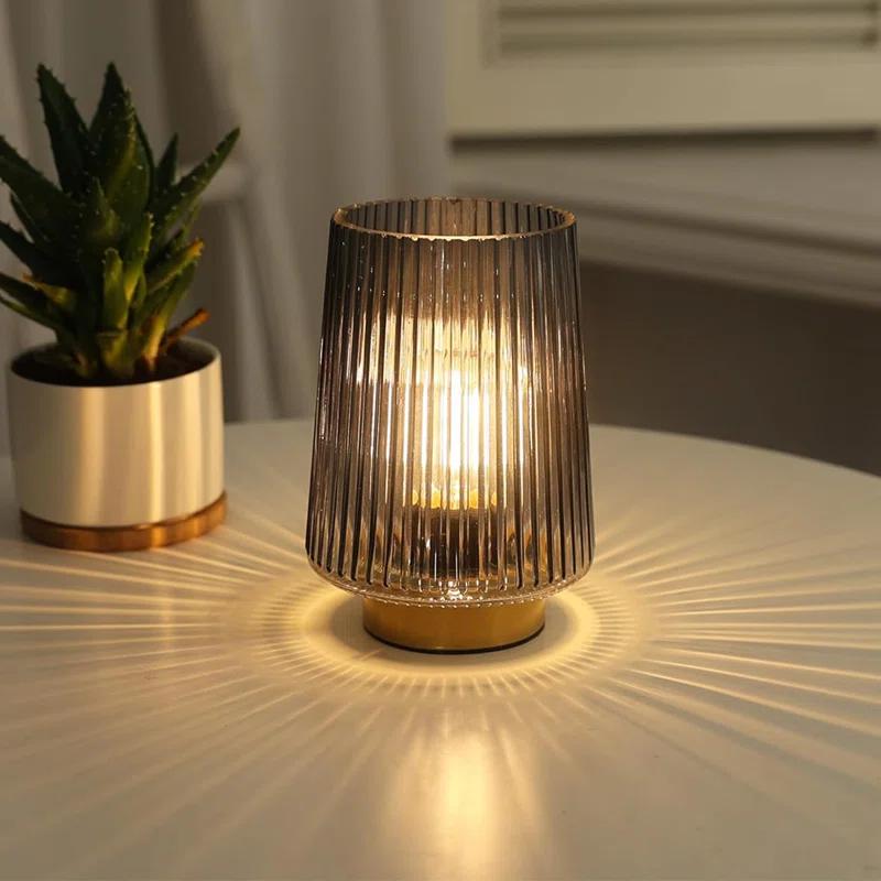 Latitude Run® Battery Operated Lamp With Timer, Table Lamps For Bedroom