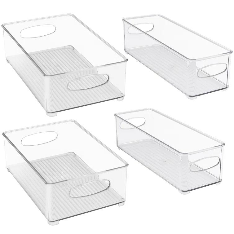 Sorbus Sorbus Clear Stackable Kitchen and Fridge Storage Bins in 4 Variety Pack