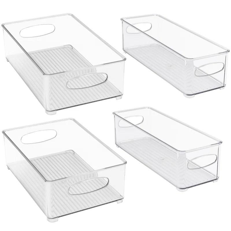 Sorbus Sorbus Clear Stackable Kitchen and Fridge Storage Bins in 4 Variety Pack
