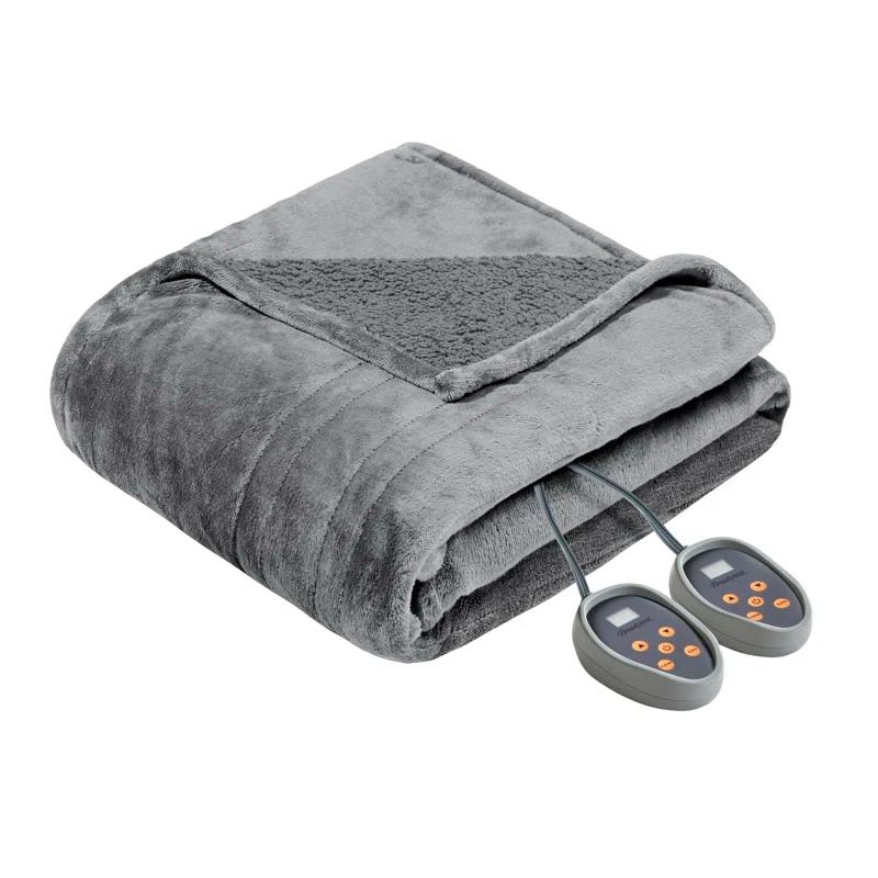 Beautyrest Beautyrest Heated Oversized Microlight to Berber Blanket
