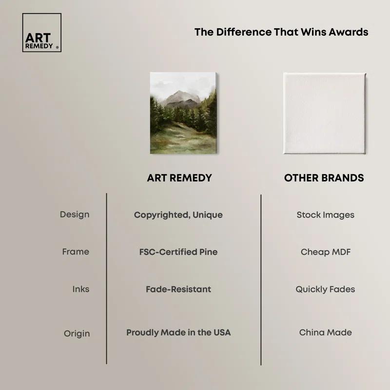 Art Remedy Watercolor Landscapes " April Woodland " by Art Remedy on Canvas