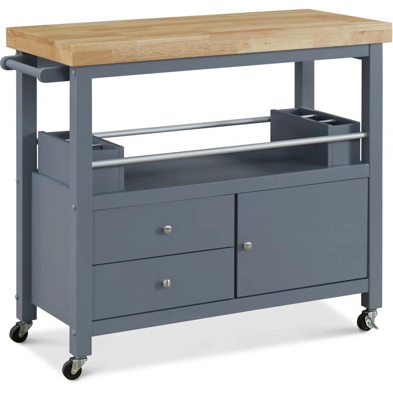 ClickDecor Gerolakkos ClickDecor Anson Kitchen Island Bar Cart with Storage