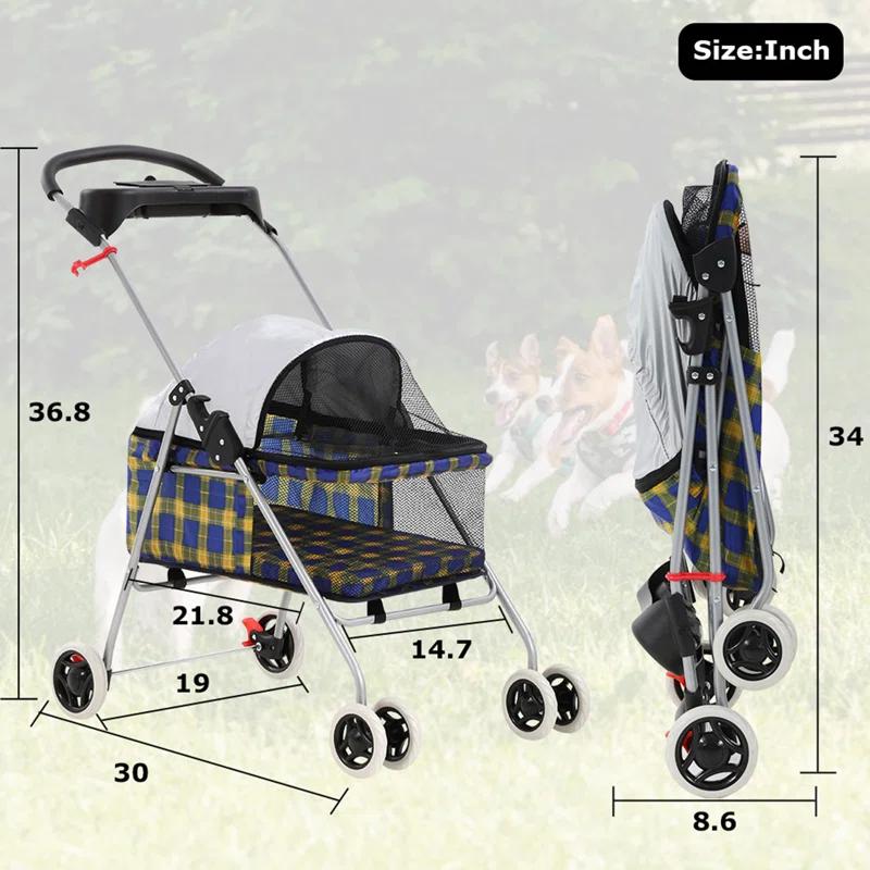 BestPet Foldable Pet Jogger Stroller