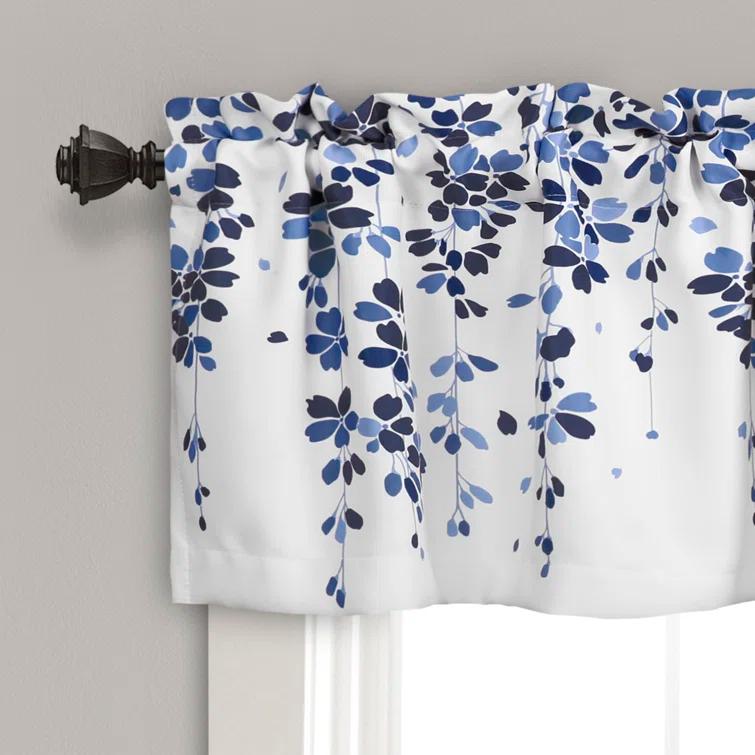 Lush Decor Weeping Flower Floral Tailored 52'' W Window Valance