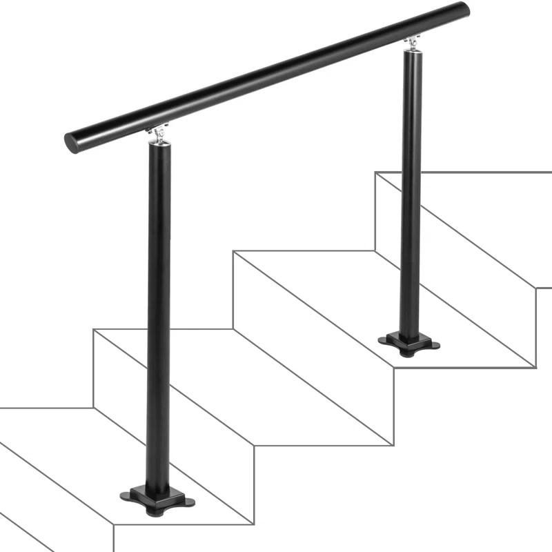 VEVOR VEVOR Outdoor Stair Railing Kit Aluminum Handrail for 3/4 Steps
