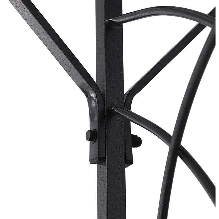 Outsunny 74.75'' W x 19.75'' D Metal Arbor in Gray