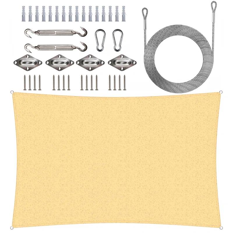 ColourTree Waterproof 7' x 12' Rectangle Shade Sail