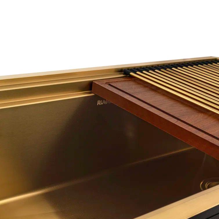 Ruvati 20 x 14 inch Semi-Recessed Drop-in Topmount Rectangular Bathroom Sink