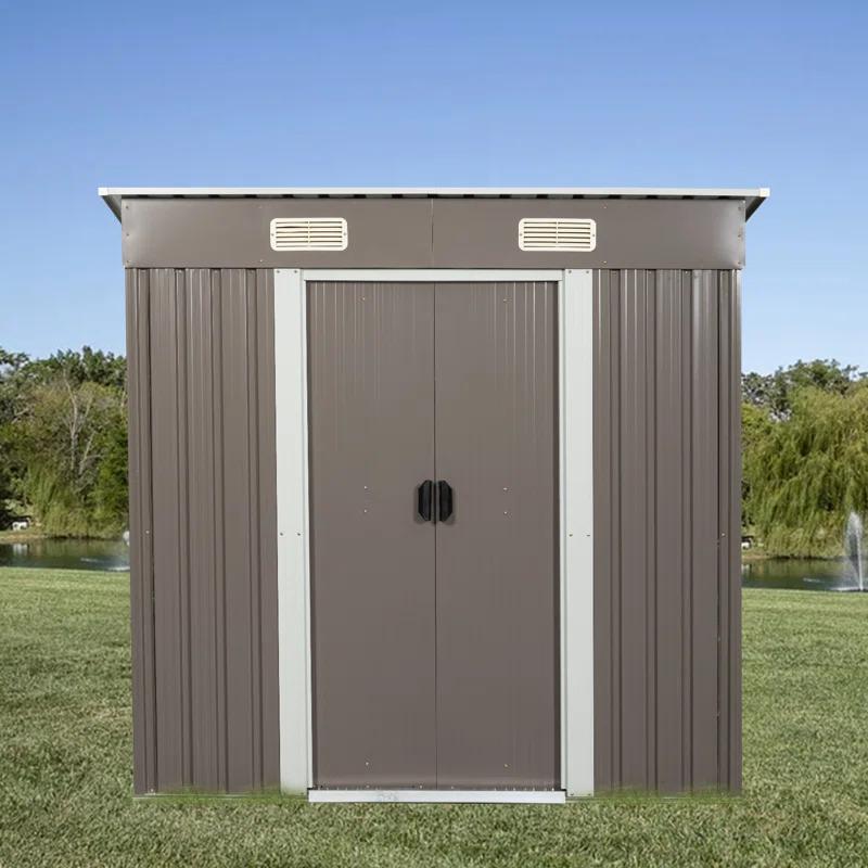 GZMWON 6Ft X 4Ft Outdoor Metal Storage Shed