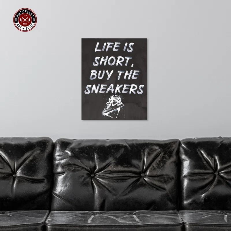 Notori Art Notoriart Buy The Sneakers Framed Sneaker 1 Piece Canvas Wall Art | Wayfair