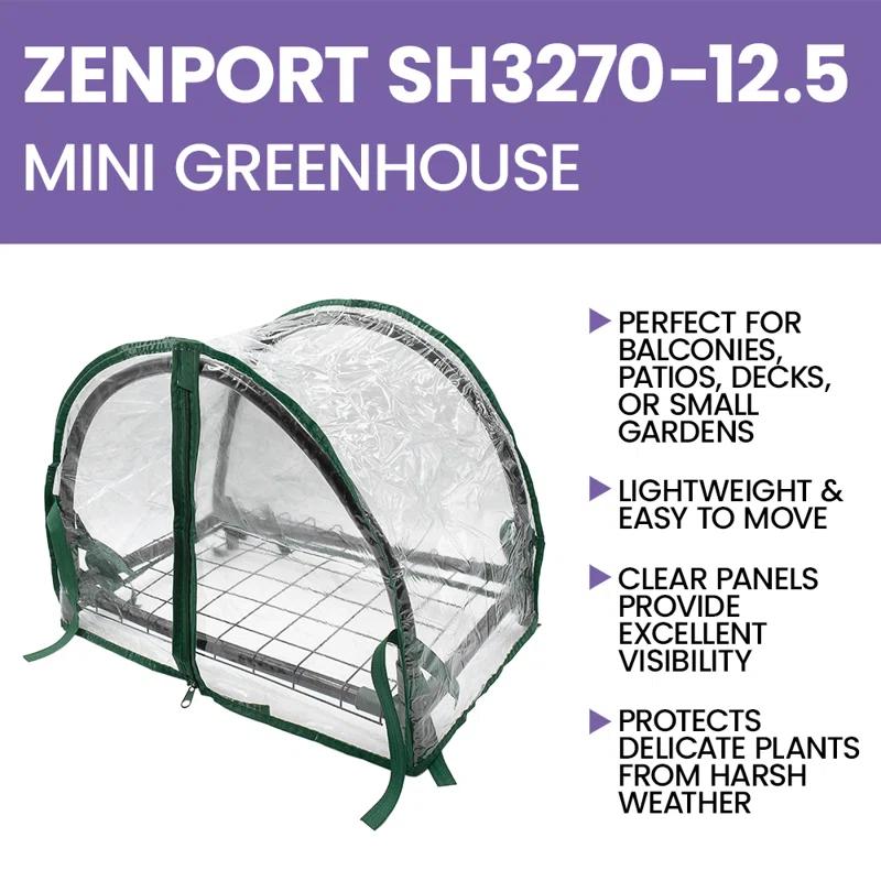 Zenport 1.5 Ft. W x 1 Ft. D Mini Greenhouse