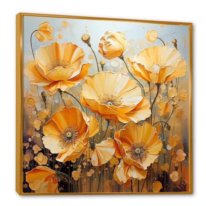 Design Art " Yellow Vivid Poppy Moments "