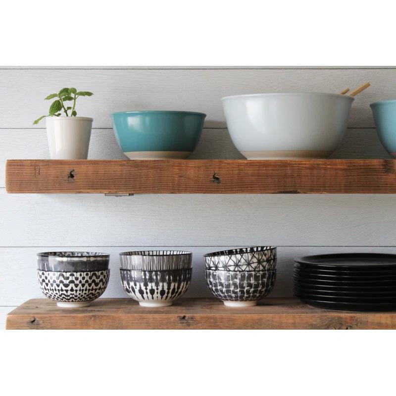 Urban Legacy Reclaimed Barn Joist Deep Floating Shelves with Low Profile Brackets