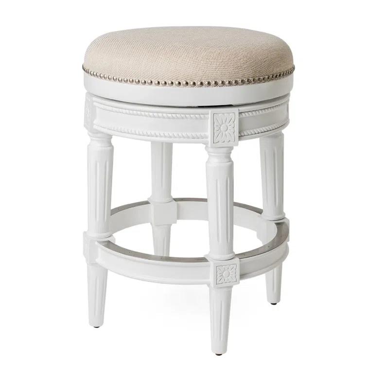 Maven Lane Maven Lane Pullman Backless Stool with Fabric Upholstery