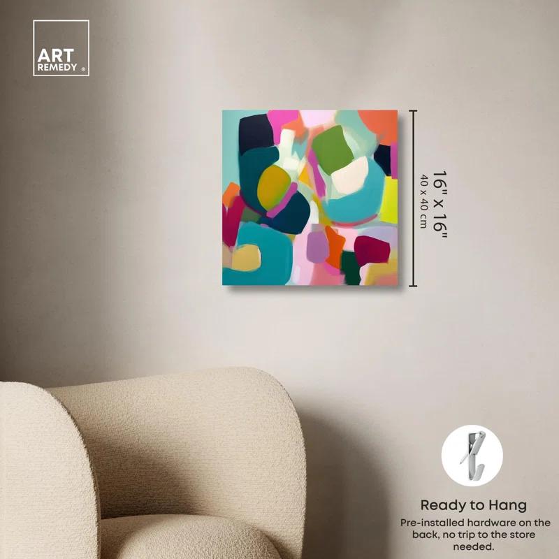 Art Remedy Colorful Dimensions I Canvas Modern Colorful Print by Art Remedy