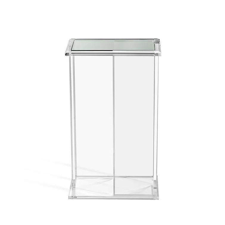 Interlude Mercer Glass Top End Table