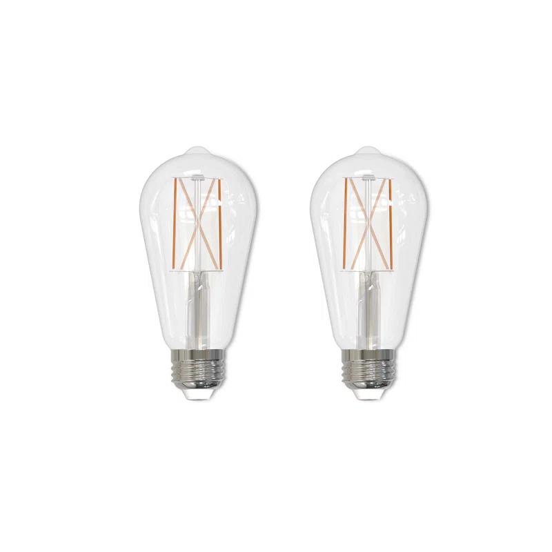 Bulbrite Industries 861424 60 Watt Equivalent ST18 E26/Medium (Standard) Dimmable 3000K LED Bulb (Set of 2)