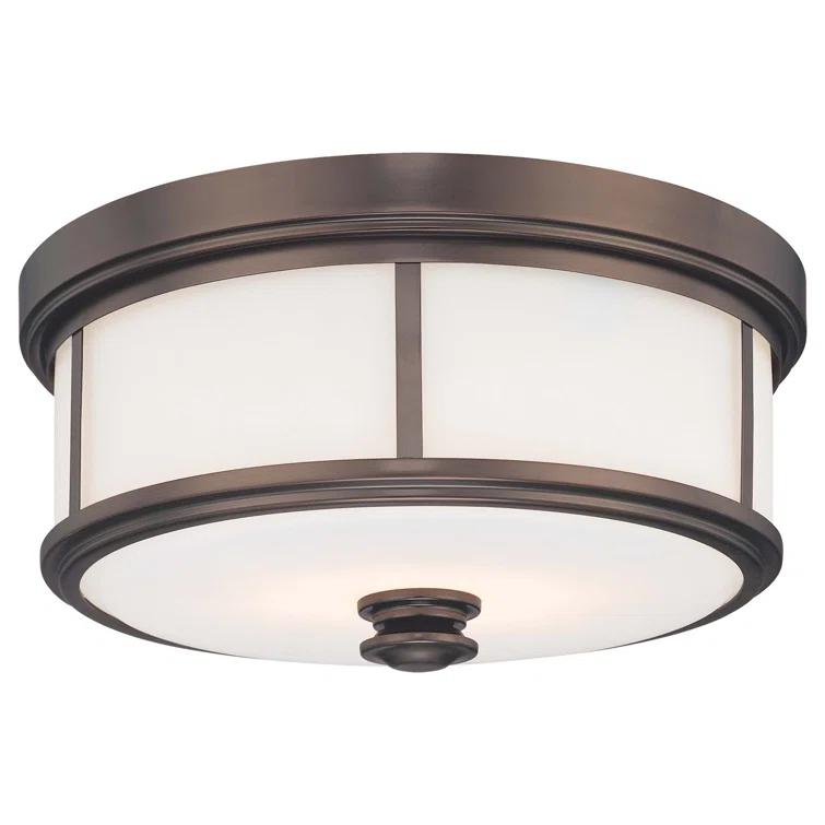 5 Light Flush Mount In Traditional Style 7 Inches Tall By 20 Inches Wide-Harvard Court Bronze Finish Minka Lavery 6369-281