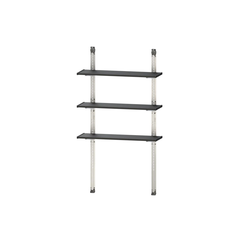 Keter Keter Storage Shed Shelf Kit 40 Inch Easy Assembly Steel Reinforced Utility Kit with Heavy Duty Brackets and Rails, Black