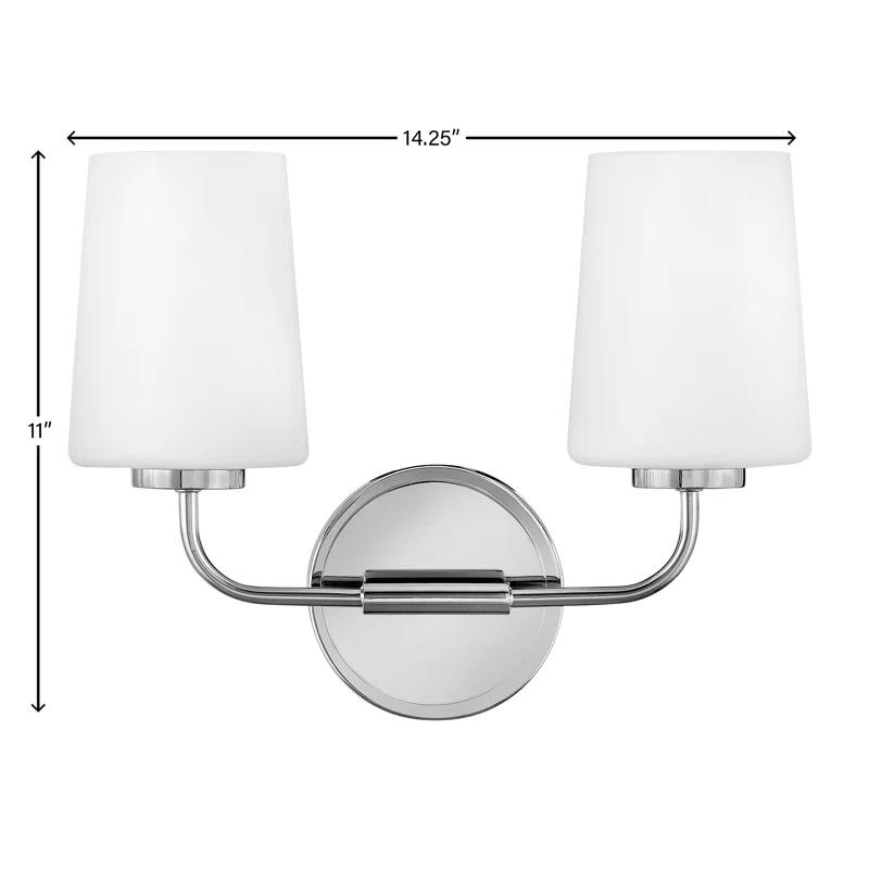 Fitz 2 Light Frosted Dimmable Vanity Light