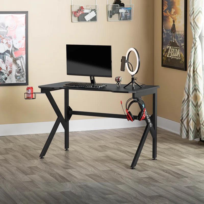 Saga PC Gaming Desk with Charging Hub