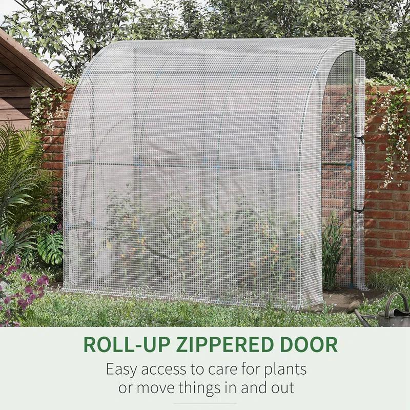 Outsunny 84" W x 84" D Lean-To Greenhouse
