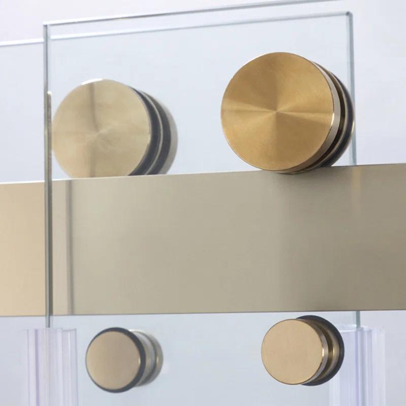 Dimorphos Frameless Sliding Glass Shower Doors with 3/8"(10mm) Clear Tempered Glass 11DD701957Q