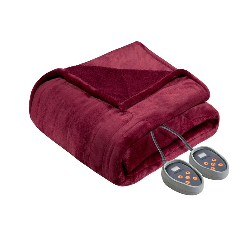 Beautyrest Beautyrest Heated Oversized Microlight to Berber Blanket