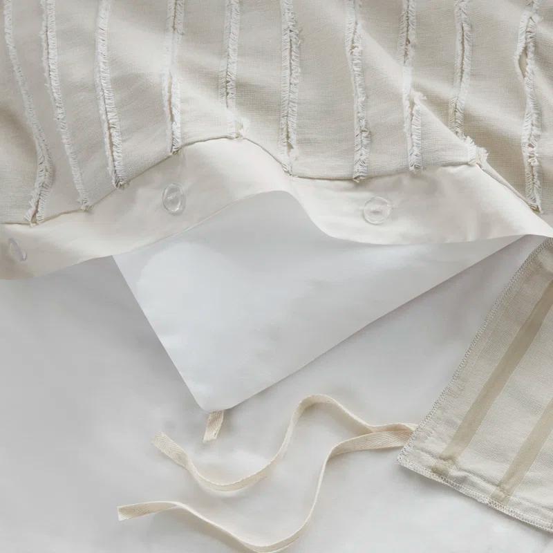 Madison Park Signature Madison Park Signature Essence Oversized Cotton Clipped Jacquard Comforter Set