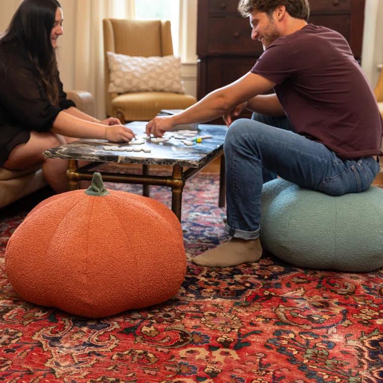 Kelsey 29.5" Wide Round Pouf Ottoman