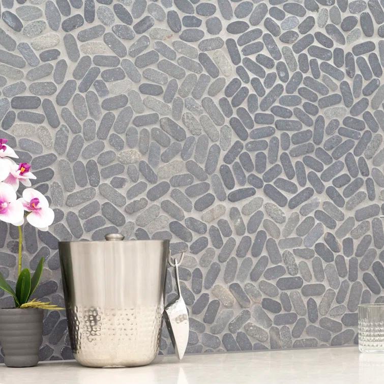 Ackland 12" x 12" Natural Stone Pebbles/Rocks Mosaic Floor & Wall Tile