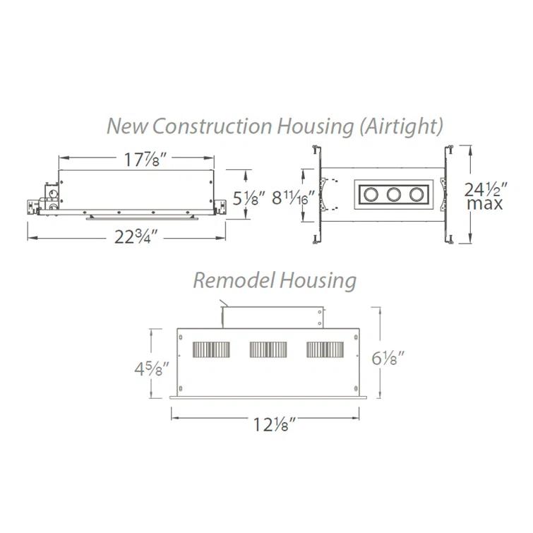 WAC Lighting LED Adjustable Recessed Trim MT-3LD311R-F930BK