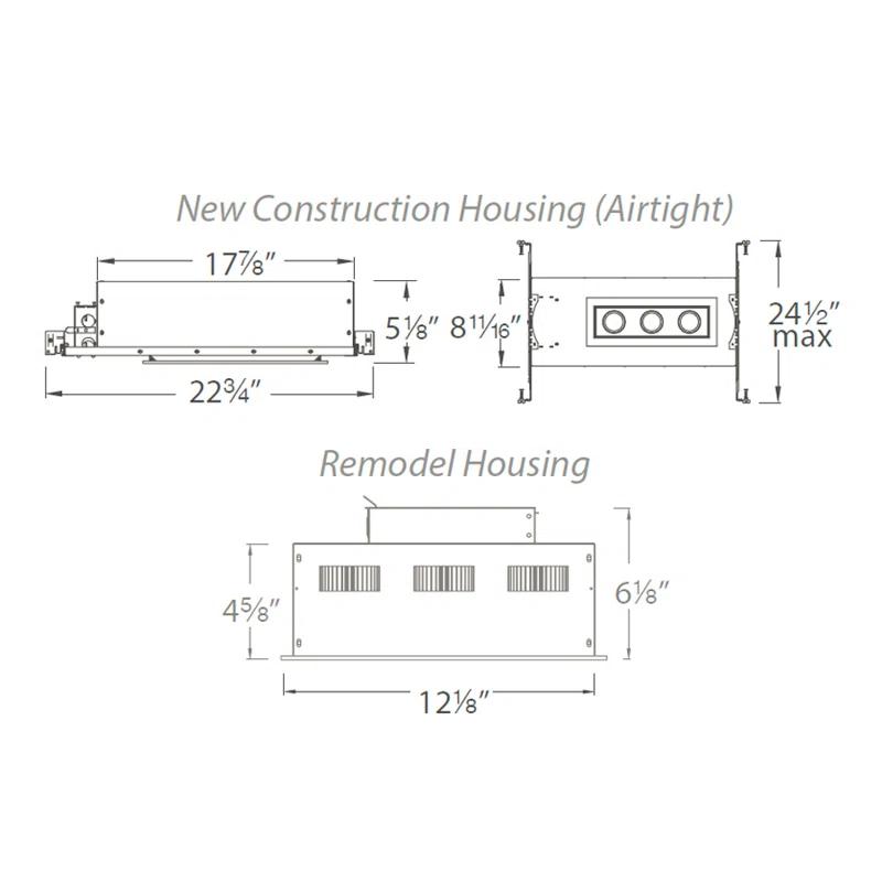 WAC Lighting LED Adjustable Recessed Trim MT-3LD311R-F930BK