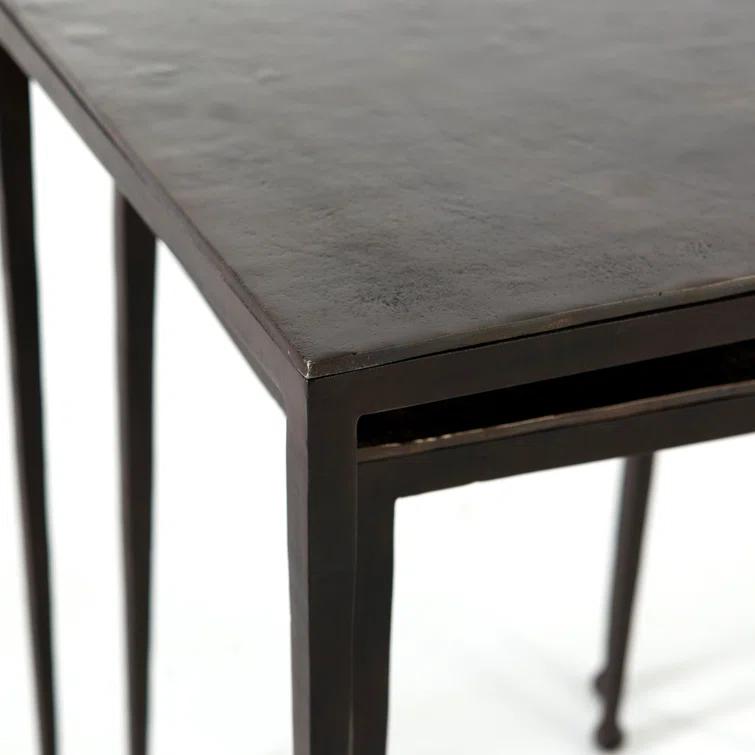 Dalston Antique Rust Metal Nesting End Tables