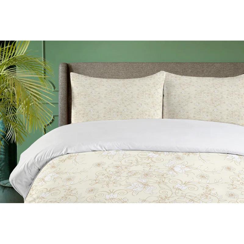 Ambesonne Traditional Floral Duvet Cover Set