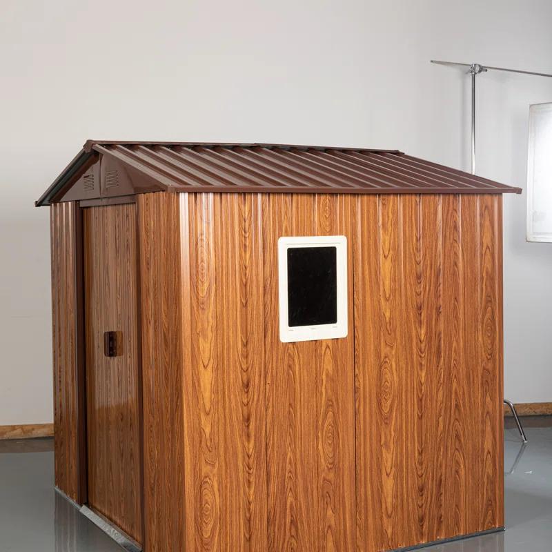 6Ft X 6Ft Outdoor Metal Storage Shed With Metal Floor Base ,With Window