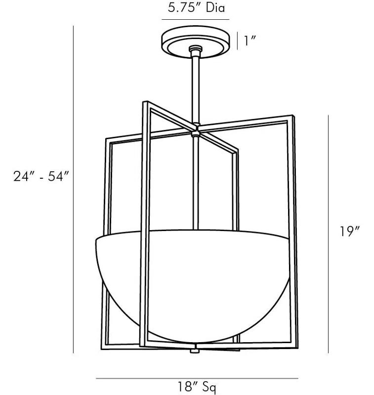 ARTERIORS Royce 2 - Light Dimmable Square / Rectangle Chandelier