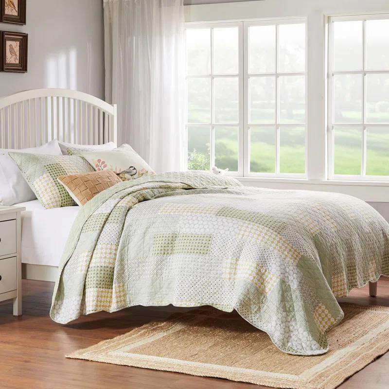 Barefoot Bungalow Juniper Modern Patchwork Print Quilt Set