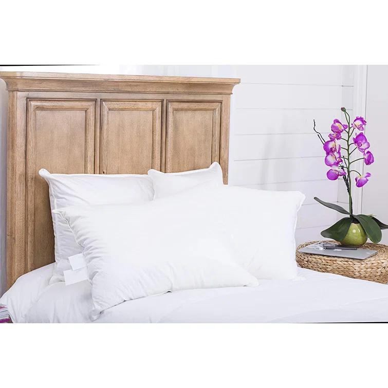 Continental Bedding Siberian 800FP 100% Goose Down Pillow Soft Support Queen Size Pack of 1