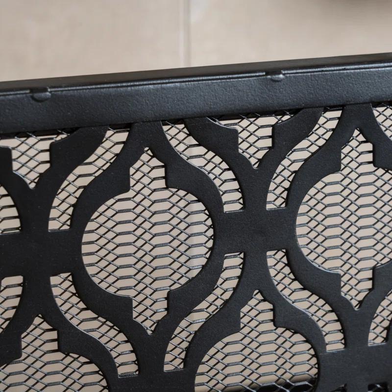 Fleur De Lis Living Tennison 1 Panel Iron Fireplace Screen