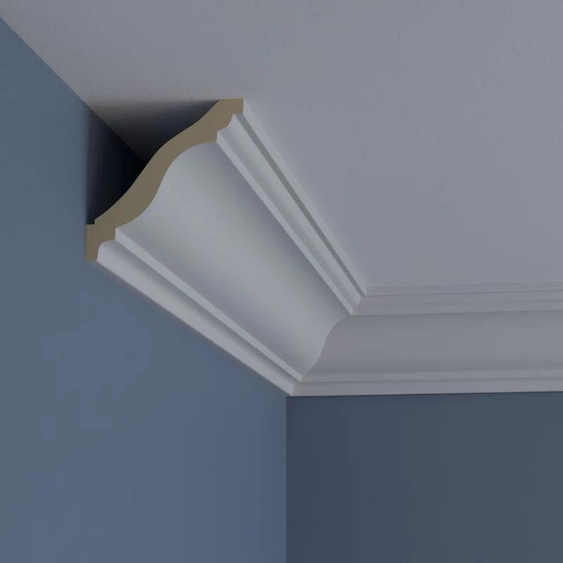 Ekena Millwork 4 7/8"H x 4 3/8"P x 6 1/2"F x 94 1/2"L Strasbourg Traditional Crown Moulding