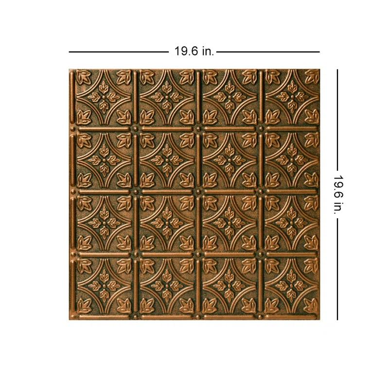 Emma's Flowers 1.64 ft. x 1.64 ft. Glue-Up Polystyrene Ceiling Tile (Set of 48)