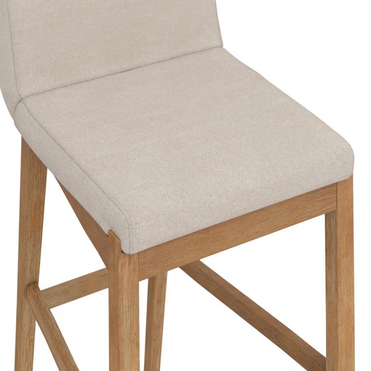 Nathan James Upholstered Wooden Stool