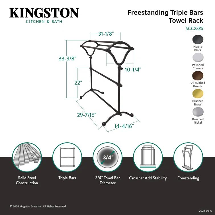 Kingston Brass Kingston Brass Edenscape Freestanding Y-Type Towel Rack SCC2285