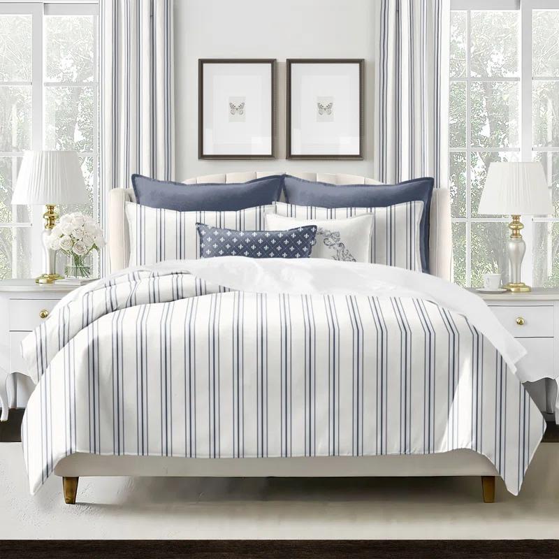 August Stripe Reversible Cotton Comforter Set