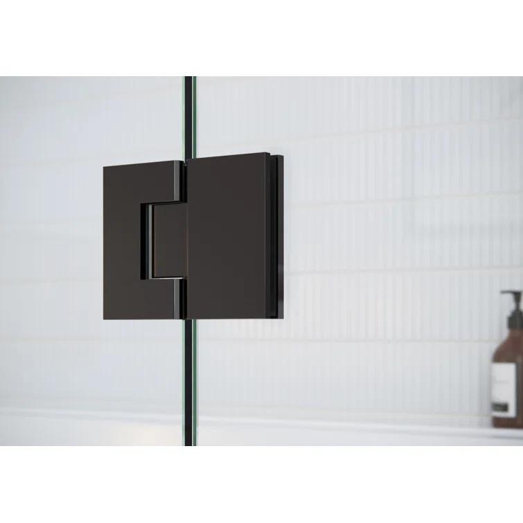 Glass Warehouse Stellar 41.75 in. W x 78 in. H Fully Frameless 3 Panel Inline Glass Hinged Shower Enclosure GHF-41.75-ORB