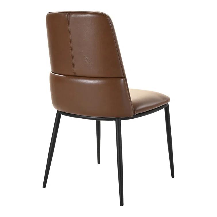 Moe's Home Collection Welles Leather Upholstered Side Chair & Reviews | Perigold