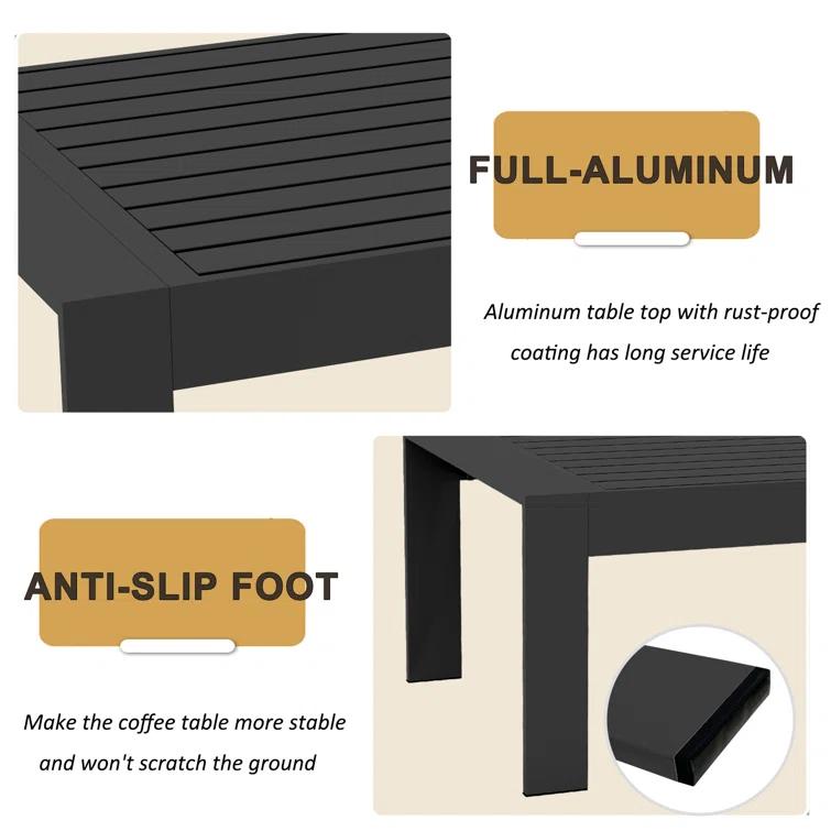 LayinSun Alturas Standalone Product 4 Piece Sofa Seating Group With Cushions