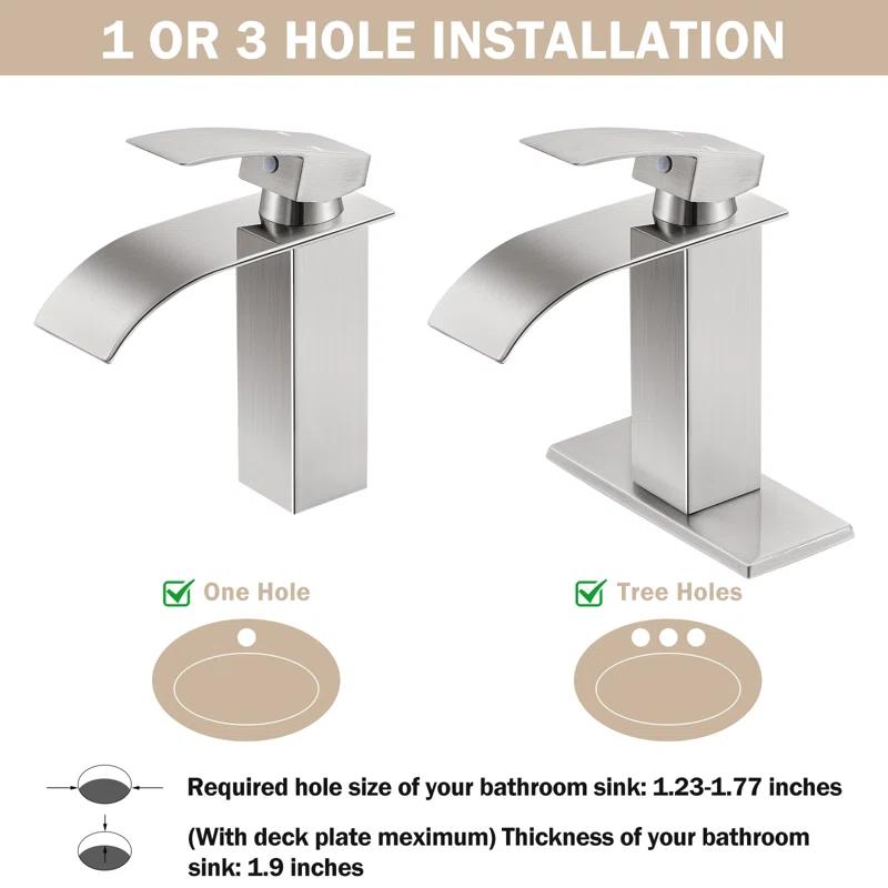 Freestanding Single-handle Bathroom Faucet with Drain Assembly